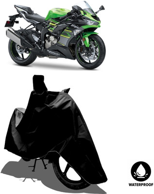 Amexride Waterproof Two Wheeler Cover for Kawasaki(Ninja ZX-6R, Black)