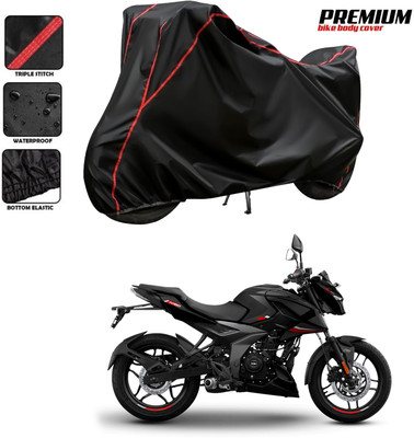 DeepShakshi AUTOMOTIVE Waterproof Two Wheeler Cover for Bajaj(Pulsar N160, Black, Red)