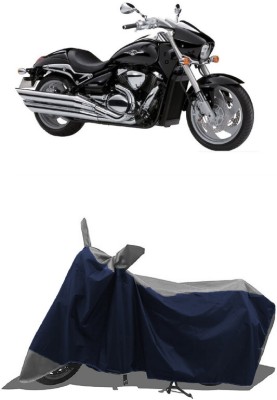 SUGASHRI Waterproof Two Wheeler Cover for Suzuki(Intruder M1800R, Grey, Blue)