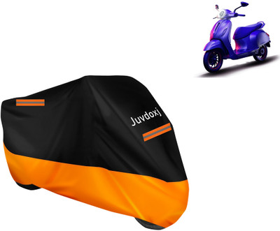 Juvdoxj Waterproof Two Wheeler Cover for Bajaj(Urbanite Chetak, Orange)