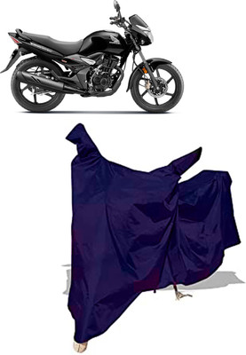 Amexride Two Wheeler Cover for Honda(Unicorn, Blue)