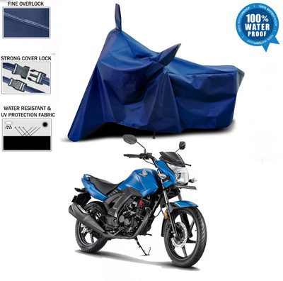 SK AUTO Waterproof Two Wheeler Cover for Honda(CB Shine, Blue)