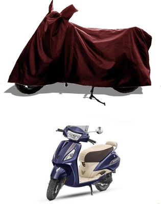 KEDIT Two Wheeler Cover for TVS(Jupiter classic, Maroon)