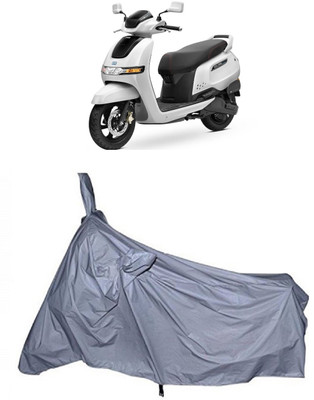 GANPRA Two Wheeler Cover for TVS(iQube Electric, Silver)