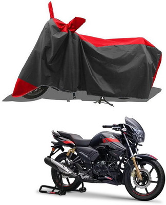 PAGORA Waterproof Two Wheeler Cover for TVS(Apache RTR 180, Red, Black)