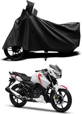 AASHTIK MART Two Wheeler Cover for TVS(Apache RTR 160, Black)