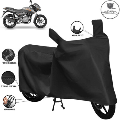 MADAFIYA Waterproof Two Wheeler Cover for Bajaj(Pulsar 180, Black)