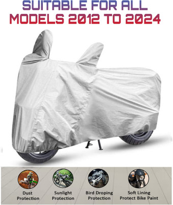 AUTOSITE Two Wheeler Cover for Hero, Honda, TVS, Bajaj(Pulsar 150, Silver)