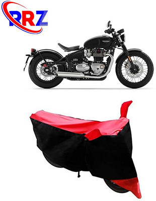 AutoGalaxy Waterproof Two Wheeler Cover for Triumph(Bonneville Bobber, Black, Red)