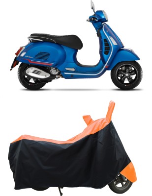 Coxtor Waterproof Two Wheeler Cover for Vespa(GTS Super 300 BS6, Orange)