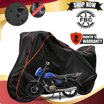 AutoGalaxy Waterproof Two Wheeler Cover for Hero(HF Deluxe i3s, Black, Red)