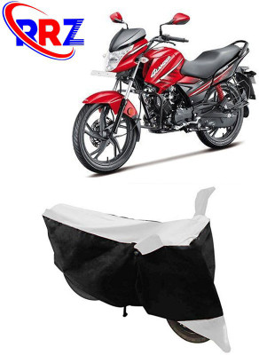 RRZ Waterproof Two Wheeler Cover for Hero(Glamour i3s, Black, White)