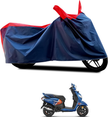 PAGORA Waterproof Two Wheeler Cover for Hero(Pleasure+ 110, Black, Red)