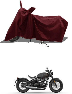 AESTRYD Two Wheeler Cover for Triumph(Bonneville Bobber BS6, Maroon)