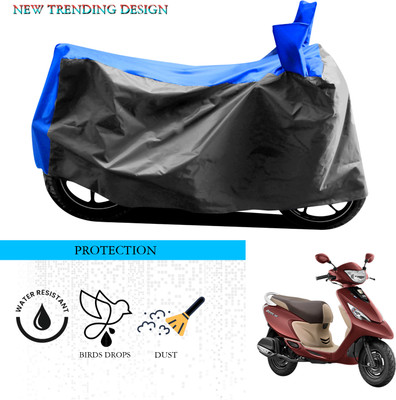 ANTHUB Waterproof Two Wheeler Cover for TVS(Scooty Zest 110, Grey, Blue)