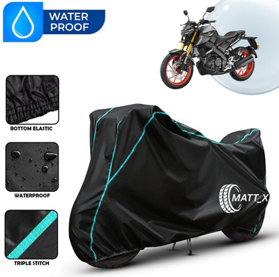 MATT_X Waterproof Two Wheeler Cover for Yamaha(MT 15, Black, Blue)