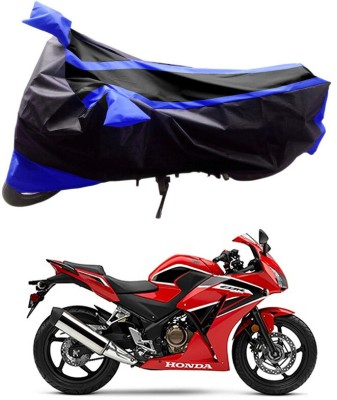 Genipap Two Wheeler Cover for Honda(CBR300R, Black, Blue)