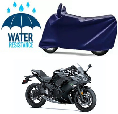 Furious3D Two Wheeler Cover for Kawasaki(Ninja 650 BS6, Blue)