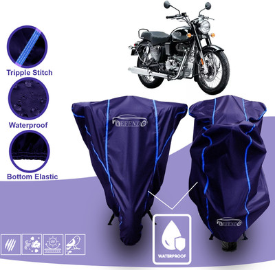 Defendo Waterproof Two Wheeler Cover for Royal Enfield(Bullet 350, Blue)