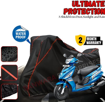 AutoGalaxy Waterproof Two Wheeler Cover for Hero(Maestro, Black, Red)