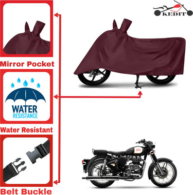 KEDIT Two Wheeler Cover for Royal Enfield(Bullet 350, Maroon)