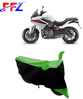 FFZ Two Wheeler Cover for Benelli(TNT 600 GT, Black, Green)