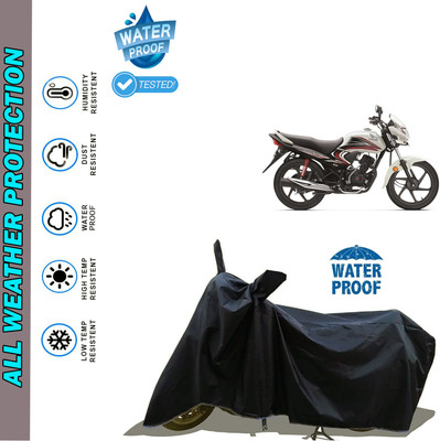 AutoGalaxy Waterproof Two Wheeler Cover for Honda(Dream Yuga, Black)