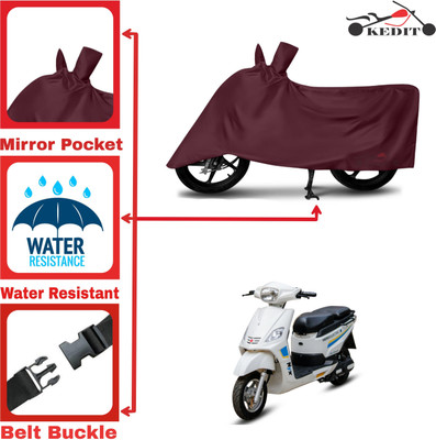 KEDIT Two Wheeler Cover for Hero(Electric NYX BS6, Maroon)