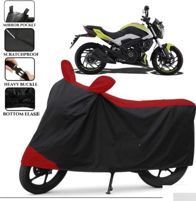 TENNYCER Waterproof Two Wheeler Cover for Bajaj(Dominar 250, Black, Red)