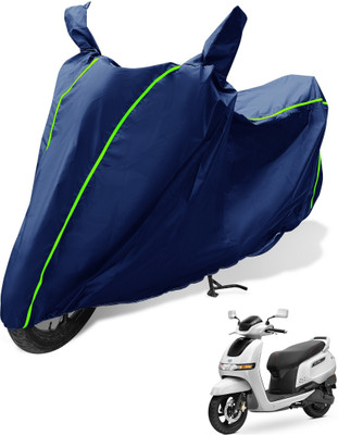 Auto Hub Waterproof Two Wheeler Cover for TVS(iQube, Blue)