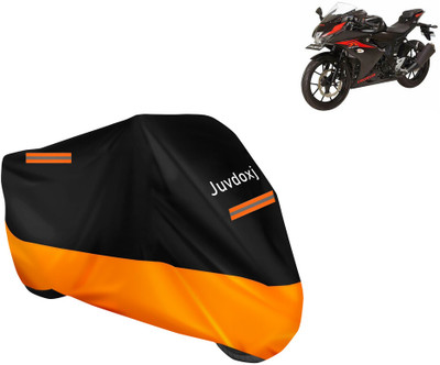 Juvdoxj Waterproof Two Wheeler Cover for Suzuki(GSX R150, Orange)