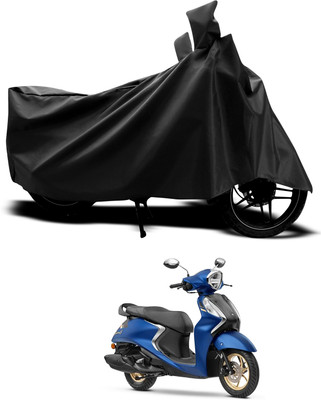 GOSHIV-car and bike accessories Waterproof Two Wheeler Cover for Yamaha(Fascino 125 FI, Black)