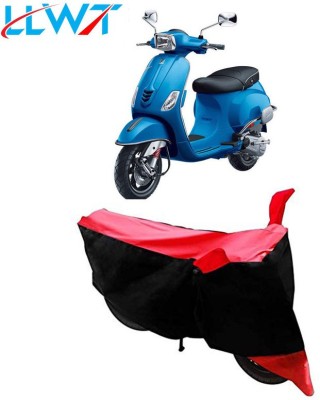 KPIND Waterproof Two Wheeler Cover for Vespa(Piaggio Vespa, Black, Red)