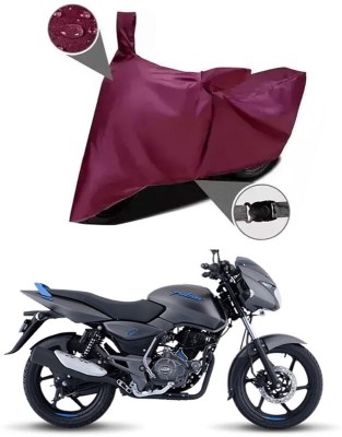 KEDIT Two Wheeler Cover for Bajaj(Pulsar 125 Neon BS6, Maroon)