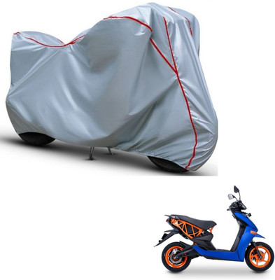Car Life Waterproof Two Wheeler Cover for Ather(450, Silver, Red)