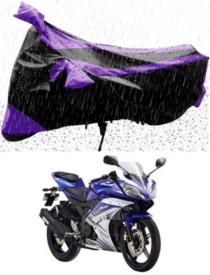 Furious3D Two Wheeler Cover for Yamaha(YZF R15, Purple, Black)