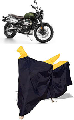 Amexride Two Wheeler Cover for Triumph(Scrambler 1200 BS6, Black, Yellow)