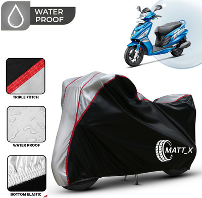 MATT_X Waterproof Two Wheeler Cover for Hero(Maestro, Black, Silver)