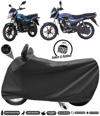 MADAFIYA Two Wheeler Cover for Bajaj(Platina, Black)