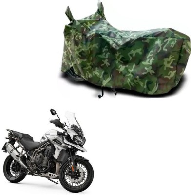 FKOK Waterproof Two Wheeler Cover for Triumph(Tiger 800 XCA, Multicolor)