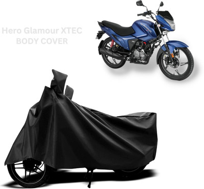 MMSSTAR Waterproof Two Wheeler Cover for Hero(Glamour BS6, Black)