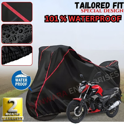 OliverX Waterproof Two Wheeler Cover for TVS(Raider, Black, Red)