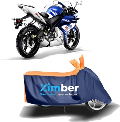 ZIMBER Two Wheeler Cover for Yamaha(YZF R15 V3.0, Orange, Blue)