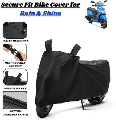 Delphinium Waterproof Two Wheeler Cover for Hero(Pleasure, Black)