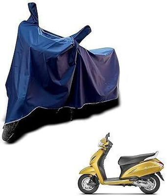 COTSHER Waterproof Two Wheeler Cover for Honda(Activa 6G, Black, Blue)