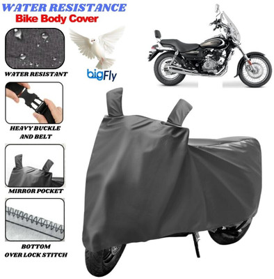BigFly Two Wheeler Cover for Bajaj(Avenger 220 street, Grey)