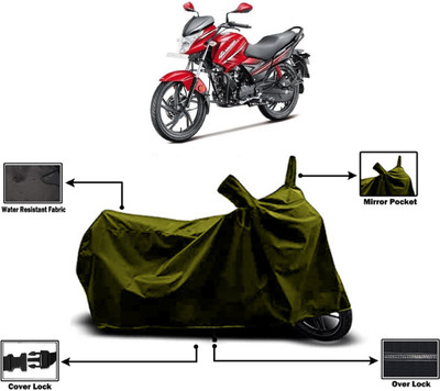 Amexride Two Wheeler Cover for Hero(Glamour i3s, Green)
