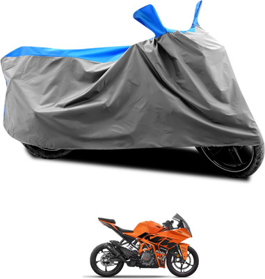 CODOKI Waterproof Two Wheeler Cover for KTM(RC 390, Grey, Blue)