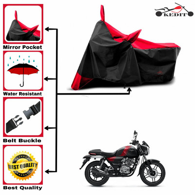 AASHTIK MART Two Wheeler Cover for Bajaj(V 150, Red, Black)