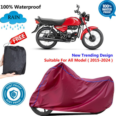 AUTOCAD Waterproof Two Wheeler Cover for Hero(CD Dawn, Maroon)